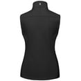 thumbnail image 4 of Little Donkey Andy Lightweight Softshell Vest for Women Fleece Lined Outerwear Zip Up Sleeveless Casual Windbreaker Jacket for Golf Hiking Running Jogging Outdoor Travel, Black Large, 4 of 7