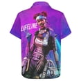 thumbnail image 6 of Apex Legends Lifeline Casual Short Sleeve Shirt Lapel Collar Shirt Summer Beach Shirt XL, 6 of 8