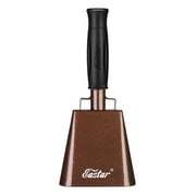 Eastar 7" Steel Cowbell with Handle Cow Bell Large Loud Call Bell Copper Maroon ECB-004M
