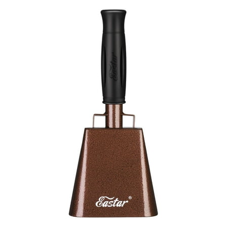 Eastar 7" Steel Cowbell with Handle Cow Bell Large Loud Call Bell Copper Maroon ECB-004M