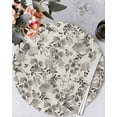 thumbnail image 2 of Round Placemats Set of 4 Gray Floral Place Mats Washable Woven Placemat Watercolor Wildflowers Linen Circle Braided Table Mat for Kitchen Dining Table Party Home Decor 15 Inch, 2 of 8