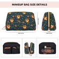 thumbnail image 5 of Easygdp Cute plant fox Leather Makeup Bag Zipper Pouch Travel Cosmetic Organizer for Women and Girls, Make up Bag with Zipper, 5 of 8