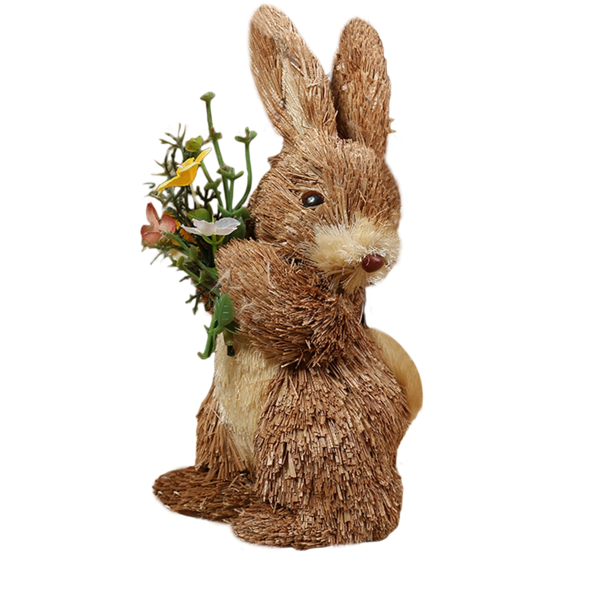 Details about   Straw Rabbit Easter Ornament Standing Bunny Statue Figurine Spring Party Decor 