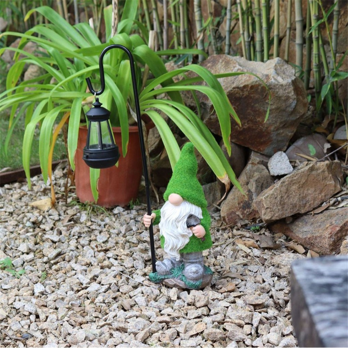 Garden Sculptures & Statues Fall Gnomes-Home Decor - Gnomes Statue with Solar Lights Outdoor