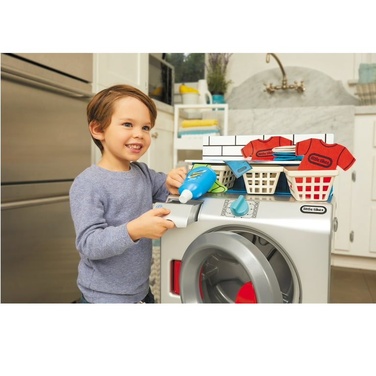 Kids Washing Machine Toy, Pretend Play Clothes Washer Toy Laundry  Accessories for Toddlers 1 2 3 Year 