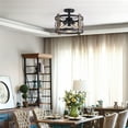 thumbnail image 6 of BESTOMINE Flush Mount Ceiling Light Fixture,3-Light Rustic Farmhouse Light Fixtures for Living Room,Kitchen,Bedroom,Foyer,Hallway, 6 of 9