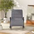thumbnail image 4 of VECELO Rocking Chair Adjustable Backrest & Footrest, Nursery Recliner Chair with Double Side Pocket for Living Room/Bedroom, Gray, 4 of 9