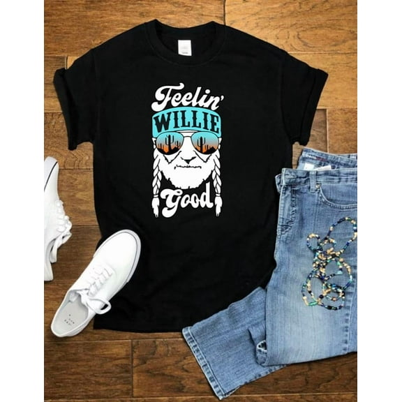 Feelin Willie Good Positive Music Fan Graphic Unisex T-Shirt