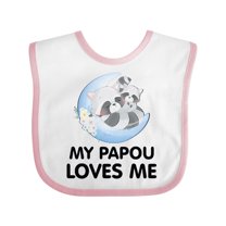 Inktastic Raccoon My Papou Loves Me Boys or Girls Baby Bib