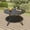 Black - 54 in, variant on 58" Metal Outdoor Round Dining Table with Umbrella Hole