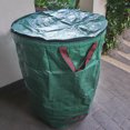 thumbnail image 2 of Paquete de 2 bolsas de jardín para césped de 72 galones, bolsa de basura reutilizable con guantes de jardinería, contenedores de basura, bolsa para recortes de plantas con asas, 2 of 5