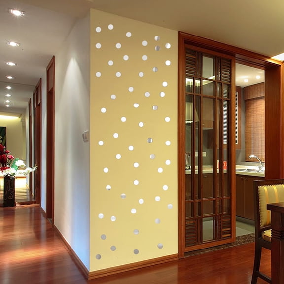 Moocorvic 100PC 3D Diy Acrylic Wall Sticker Modern Stickers Decoration