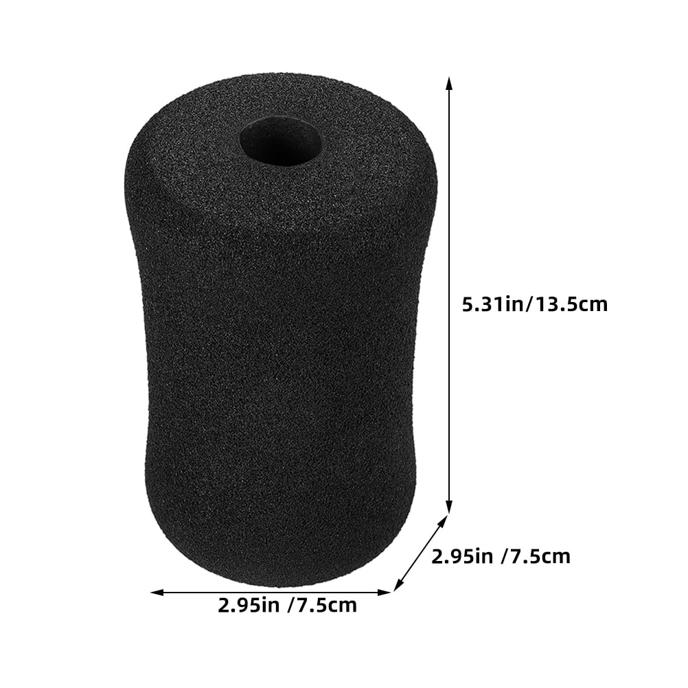 FRCOLOR 10Pcs Black Foam Roller Pads Gym Replacement Parts Cover for Leg Extension Machine and Ab Training Accessories