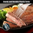thumbnail image 4 of Plastic Forks 100 Pieces,6.7 Inch Reusable Plastic Forks Transparent and Robust Cutlery Sets for Birthday Party Barbecue Party Wedding ect, 4 of 6