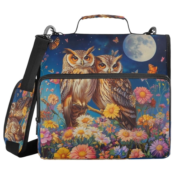 DIXRUYEE Zipper BinderTrapper of keeper Documents Organized Design Lavender Buzz Printed