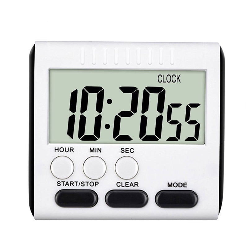 LCD Digital Kitchen Cooking Timer CountDown/Up Loud Alarm Clock 24h