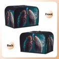 thumbnail image 3 of Sikiie Abstract Botanical Heart Toaster Covers 2 Slice Dustproof Toaster Cover Bread Machine Cover, Dustproof Cover - 11.4" x 7.5" x 7.9", 3 of 7