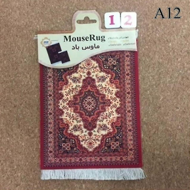 Rectangular Persian Mini Rug Woven Rug Mouse Pad Carpet Tassel Mat Best Gift