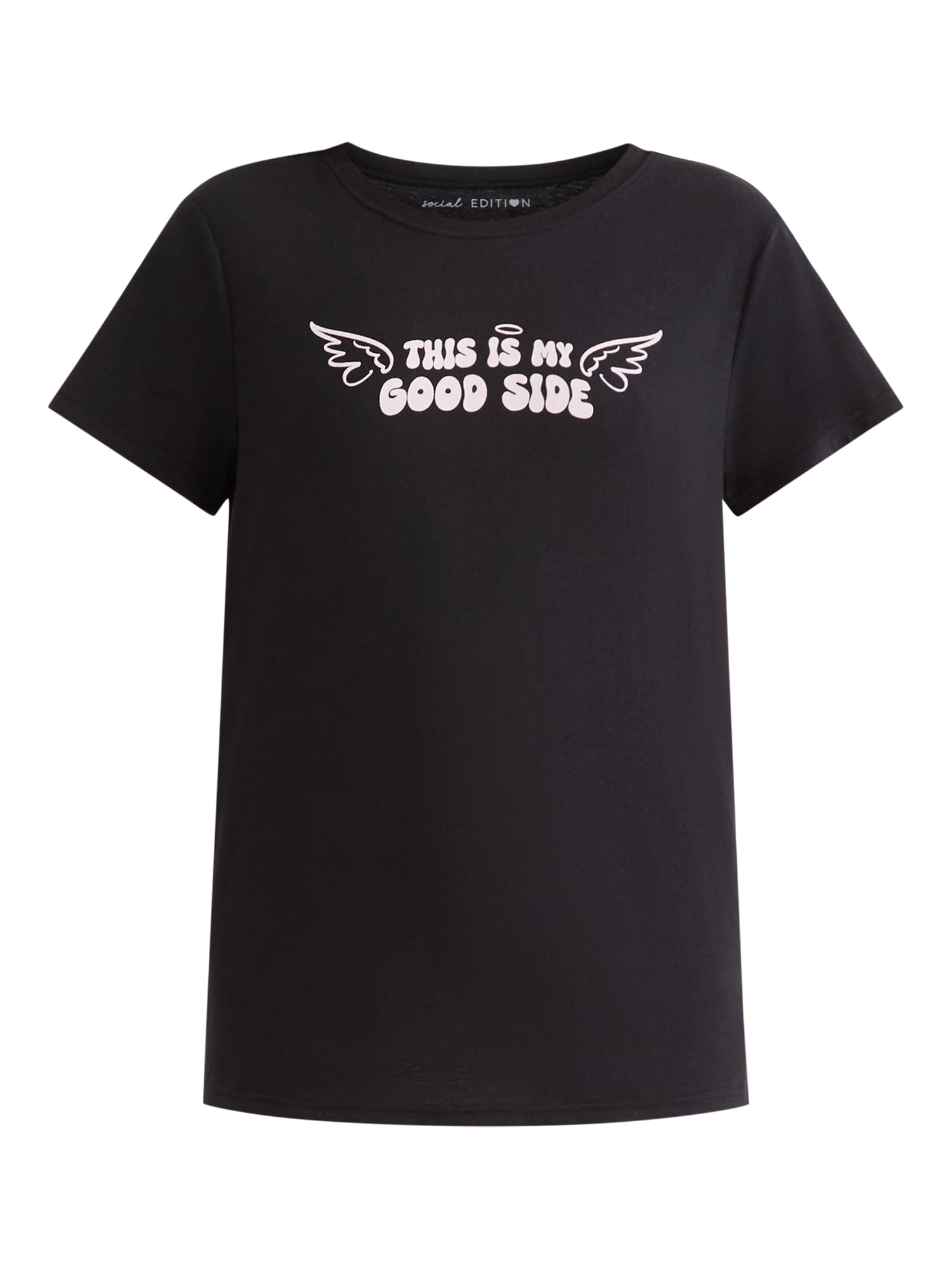 Cactus and Pearl Women's My Good Side Graphic Tee, Sizes XXS-XXL