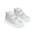 thumbnail image 4 of BURUDANI Girls Toddler High-Top Sneakers Hook and Loop Storybook Casual Walking Shoes, 4 of 6