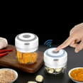 thumbnail image 3 of axGear Electric Mini Garlic Vegetable Chopper Food Slicer and Portable Blender Masher, 3 of 7