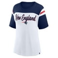 thumbnail image 2 of Women's Fanatics White/Navy New England Patriots Cheer Chant Fashion Crop Top, 2 of 3