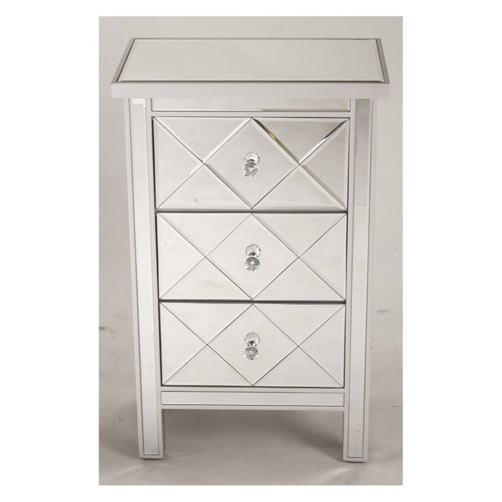 Heather Ann Creations Emmy 3 Drawer Mirrored Accent Cabinet - image 5 of 7