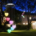 thumbnail image 4 of Qoosea Solar Heart Wind Chime Outdoor Colour Changing Solar Wind Spinner Decorative Light for Patio Yard Garden Home Decor Gifts for Women, 4 of 8