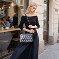 thumbnail image 5 of FORMRS Women Crossbody Purse with Chain Strap Vegan Leather Shoulder Handbag, Elegant Daisy Pattern, 5 of 7