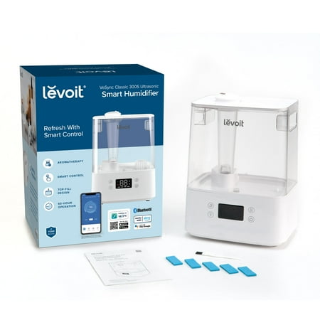 Levoit - VeSync Classic 300S 1.58 gallon Ultrasonic Smart Humidifier - White