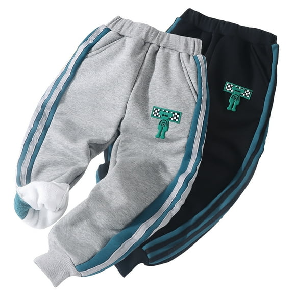 KYAIGUO Toddler Kids Winter Casual Sweatpants for Boys Girls Lounge Fleece Joggers Active Lined Sweatpants Athletic Jogger for 2-13Y