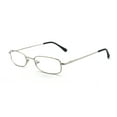 thumbnail image 3 of EYE ZOOM 5 Pairs Unisex Classic Rectangular Metal Frame Reading Glasses, Sliver, +1.50, 3 of 5