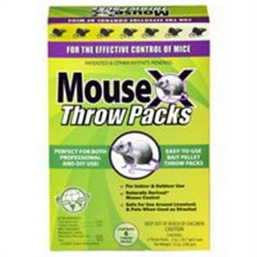 MouseX Throw Packs Bait Pellets for Mice, Pack of 6 - 12oz, EcoClear Products