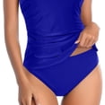 thumbnail image 3 of Traje de baño para mujer Correas de cuello regulables Talle alto Estilo casual Trajes de baño divididos cómodos y elegantes para fiestas en la playa Tipo 2 S, 3 of 5