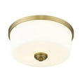 thumbnail image 5 of Z-Lite 220F3-HBR Arlington 14 Inch Flush Mount Ceiling Light, Brass, 5 of 7
