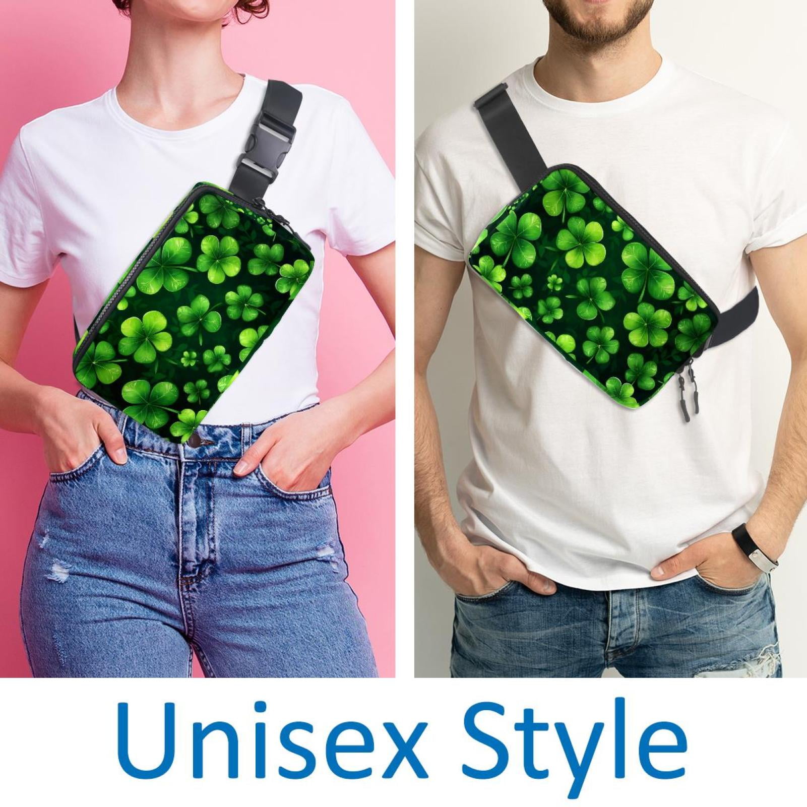 St. Patrick's Day Adjustable Lightweight Waist Bag Crossbody Fanny Pack with Extension Strap for Men and Women