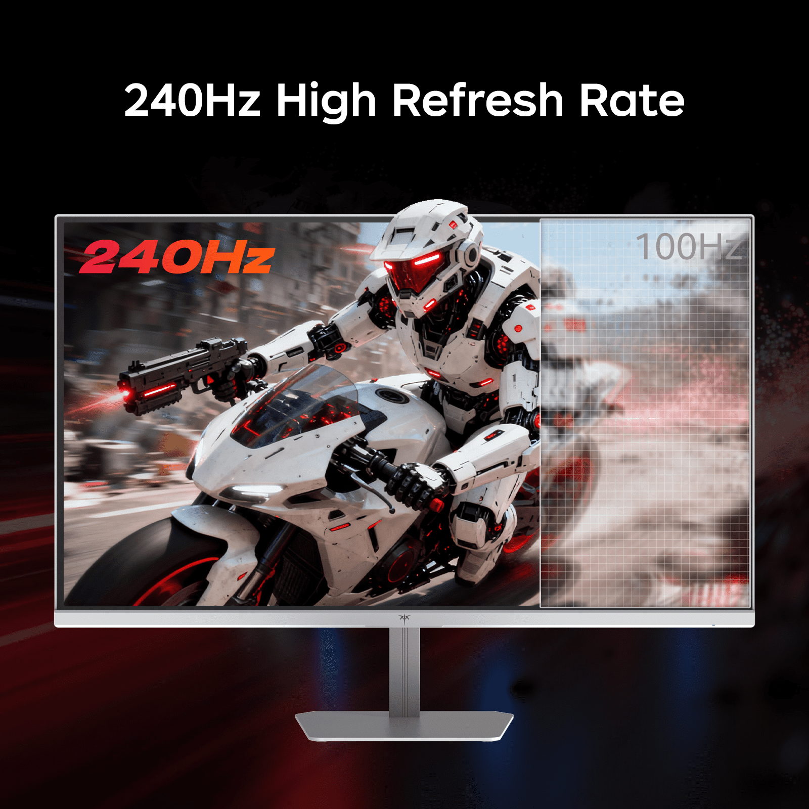 KTC 24 Inch 240Hz Gaming Monitor, 1080P PC Computer Monitor with Fast IPS Panel, HDR400, Adaptive Sync, 1ms (MPRT), 116% sRGB, HDMI DisplayPort, Eye Care, VESA Mount, White, H24F7