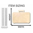 thumbnail image 2 of Unfinished Wood Suitcase Shape - Craft - up to 46" DIY 18" / 3/4", 2 of 3