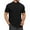 Black, variant on COSFO Short Sleeve Mens T Shirts Casual Solid Mock Neck Tops Ribbed Loose Pullover Classic T-Shirt