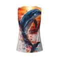 thumbnail image 6 of Goofa Sunset Ocean Watercolor Dolphin Printed Womens Workout Tops for Women Sleeveless Yoga Shirts Athletic Running Tank Tops Sleeveless Gym Clothes Workout Apparel-X-Large, 6 of 9