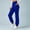 Blue women high waisted jogger pants with pockets a1, variant on BRELIL Women's High Waisted Jogger Pants with Pockets Solid Casual Active Long Lounge Pants Athletic Workout Fall Winter Comfort Trousers, Army Green S