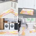 thumbnail image 6 of Kitchen Rugs and Mats Non Skid Washable Yellow Blue Dalia Floral Kitchen Mat and Rug Set,Floor Cushion Absorbent Rug,Rubber Backed Area Rugs for Kitchen Laundry, 6 of 7