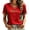 Red, variant on Mexico 2026 Soccer Cup Fan Jersey for Women, V-Neck Short Sleeve T-Shirt with Gold Totem & "MÉXICO" Print, Breathable Casual Sports Tee Pullover Top, 1 PC Beige L