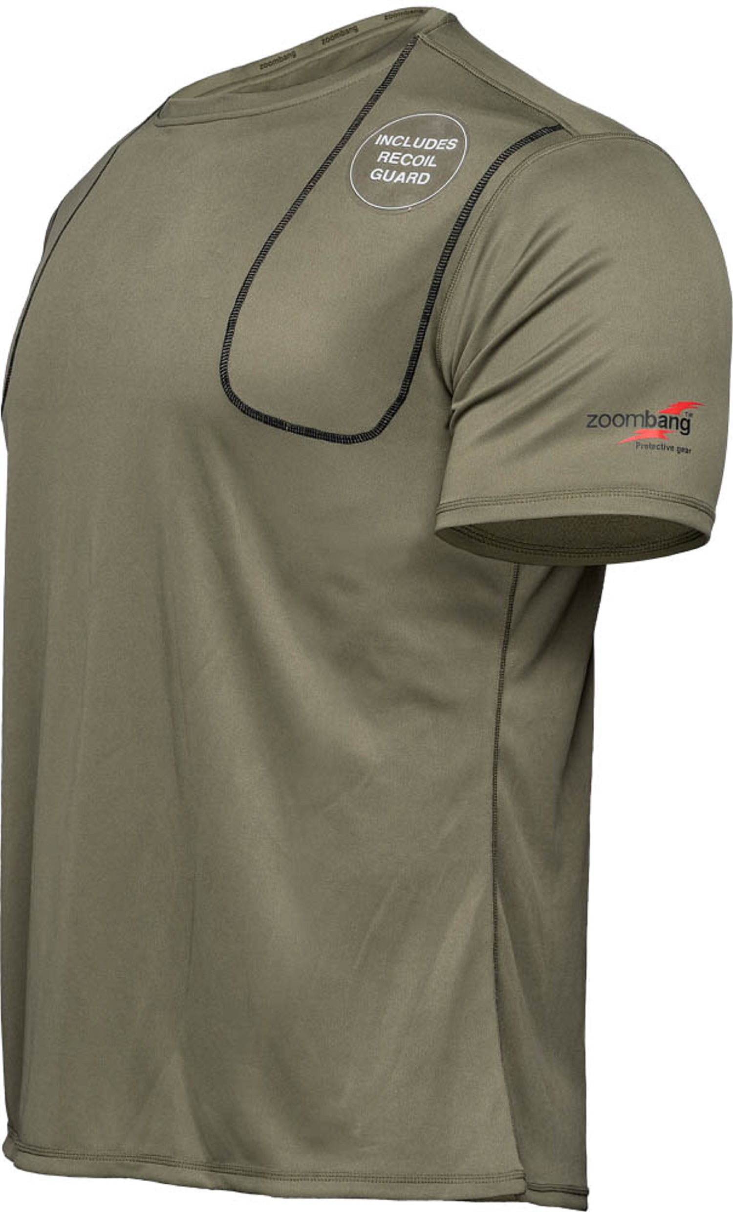 Zoombang Adult X Large Shooting Shirt with Recoil Guard, Military Green