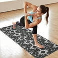 thumbnail image 6 of Black Geometric Pattern Hot Yoga Mat Towel Non Slip for Hot Yoga - Quick-Drying Yoga Mat Cover with 4 Corner Pockets with Travel Bag - Hot Yoga Towel Non Slip Grip Moisture Wicking Sweat 70"x26", 6 of 6