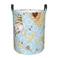 thumbnail image 6 of Lsque Cute Gnome Bee Collects Honey pattern Laundry Hamper Basket, Tall Woven Rope Hamper Basket for Clothes, Lightweight Storage Basket, Collapsible Waterproof-Medium, 6 of 8