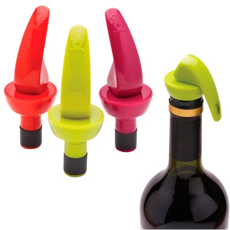 - 3 Pc Wine Bottle Stopper Saver Vacuum Wine Pump Stoppers Sealing Preserver Cork