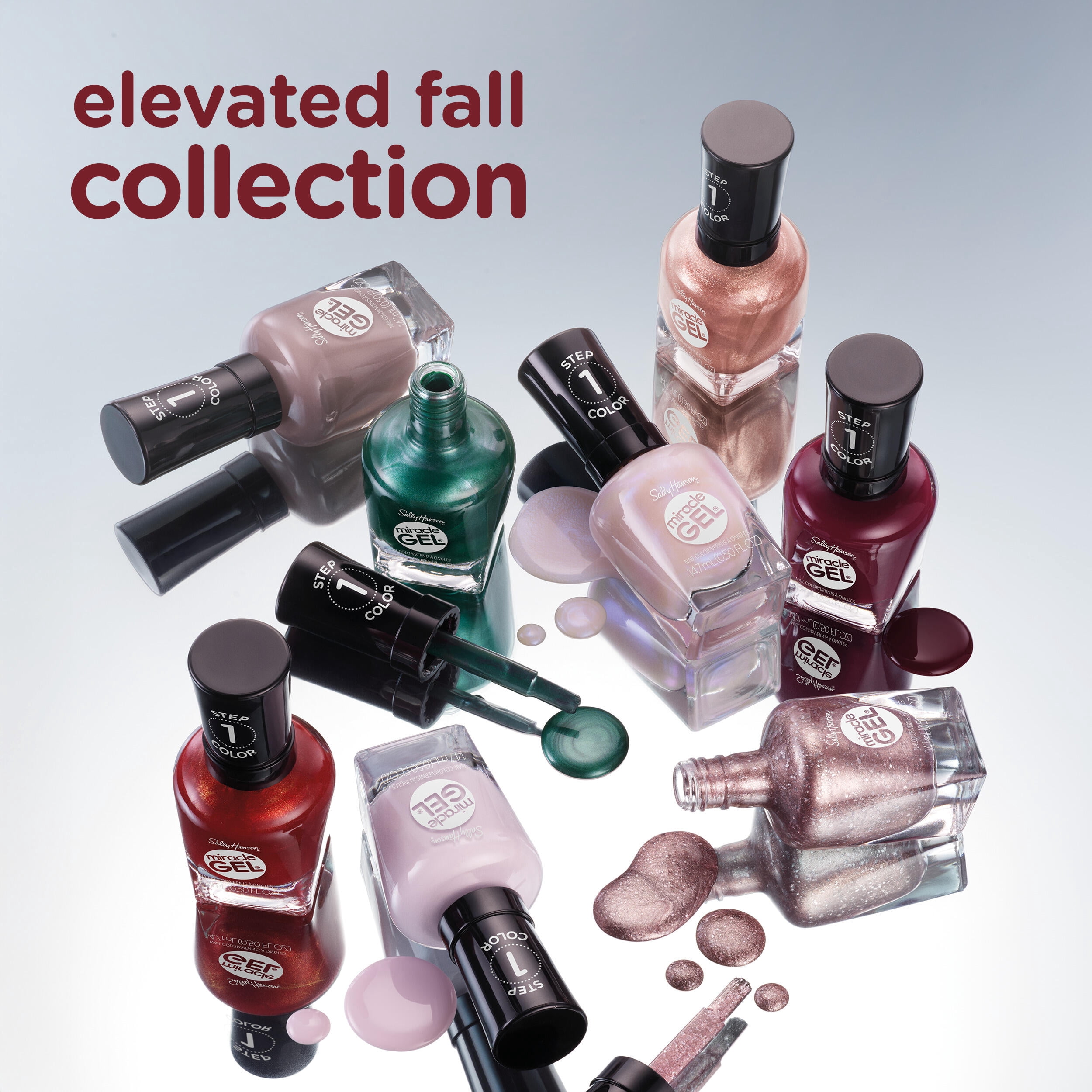 Sally Hansen Miracle Gel Supercharged Glam Nail Polish, Gilded Gossip, 14.7ml