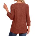 thumbnail image 3 of V Neck Long Sleeve Shirts for Women Casual Loose Tops Lightweight Tunic Sweaters, L, 3 of 6