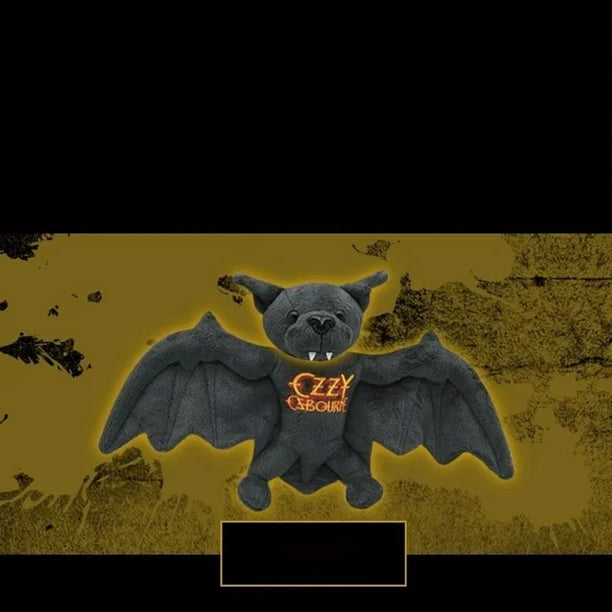 Halloween Ozzy-Osbourne Bat Plush Toy - 10-Inch Black Rock & Roll
